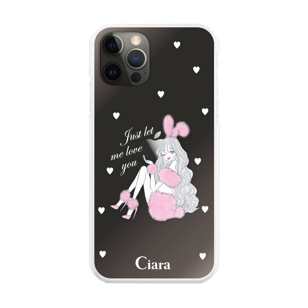 iPhoneX/XS ハイブリッド クリアケース ピンクバニー クリア