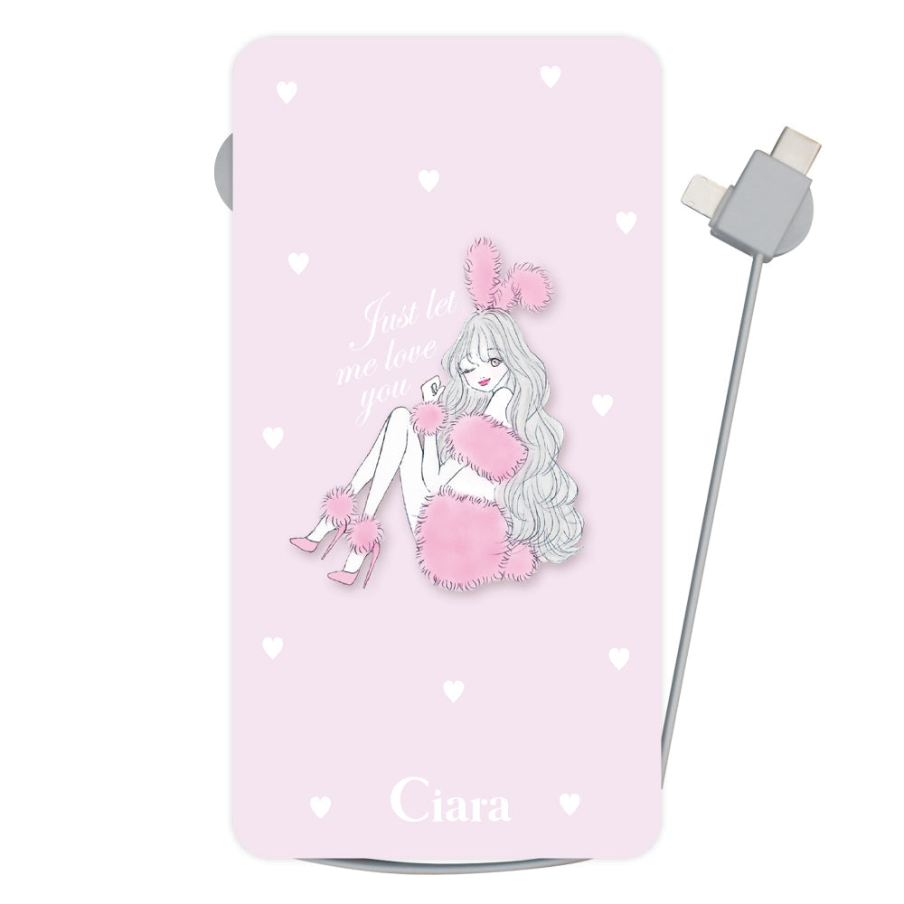 モバイルバッテリー モバイルバッテリー ピンクバニー ピンク