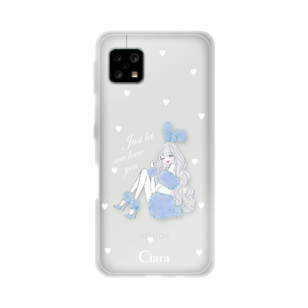 AQUOSSENSE4ケース】 クリア BLUE BUNNY(ブルーバニー) | iPhone ...