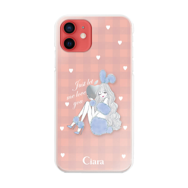iPhoneケース ハイブリッド クリアケース ブルーバニー