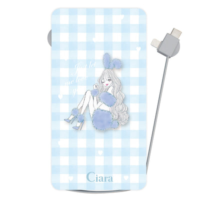 ワイヤレス充電器 モバイルバッテリー ブルーバニー