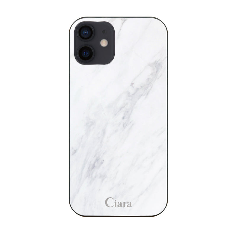 iPhoneケース ガラス 強化ガラスケース マーブル