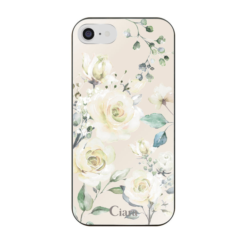 iPhoneケース ガラス 強化ガラスケース スプリンクルフラワー