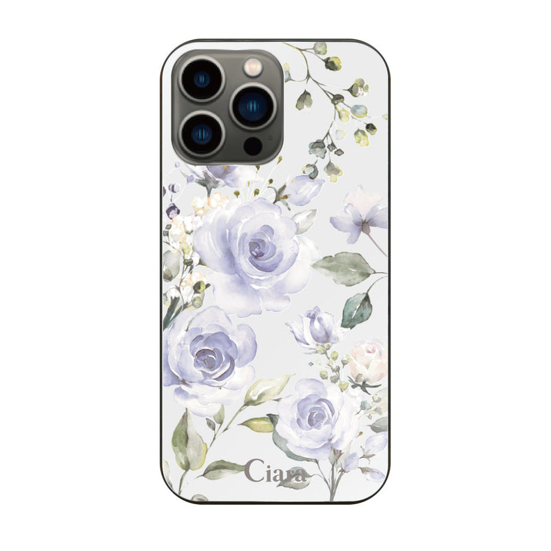 iPhoneケース ガラス 強化ガラスケース スプリンクルフラワー