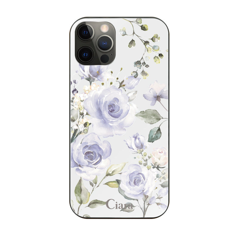 iPhoneケース ガラス 強化ガラスケース スプリンクルフラワー