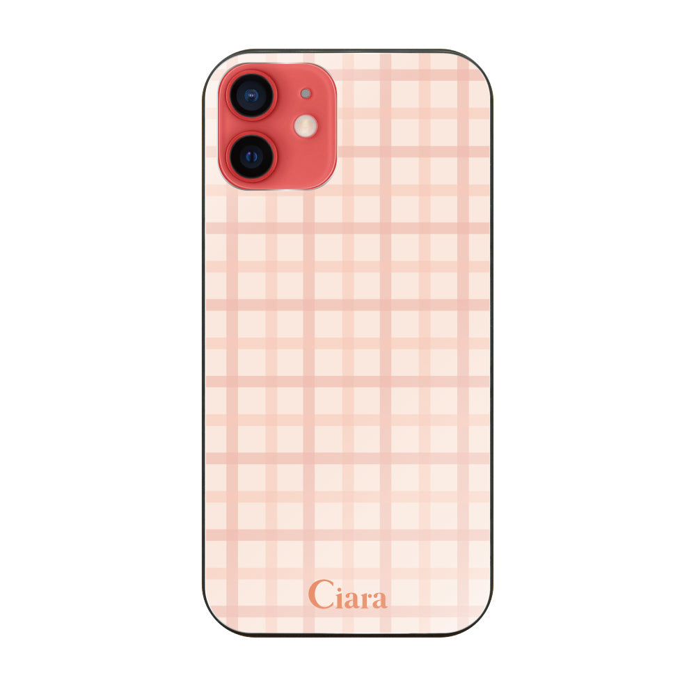 iPhoneケース ガラス 強化ガラスケース ブロックチェック