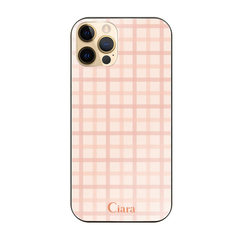 iPhoneケース ガラス 強化ガラスケース ブロックチェック