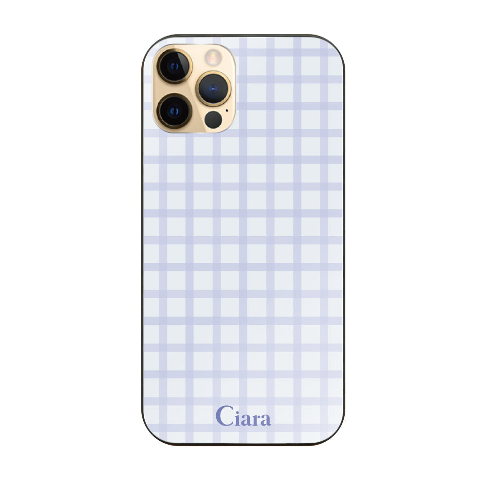 iPhoneケース ガラス 強化ガラスケース ブロックチェック