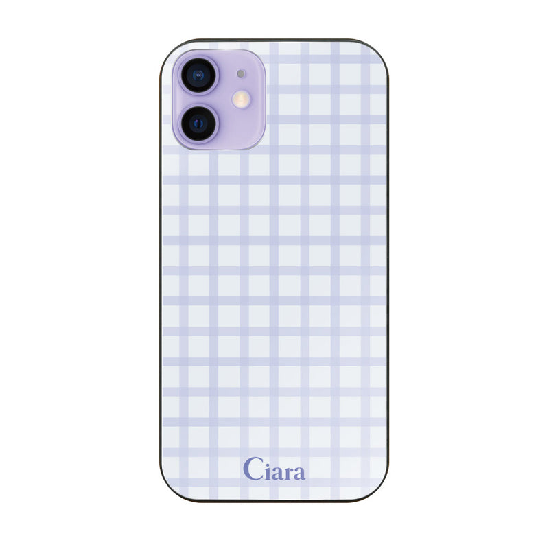 iPhoneケース ガラス 強化ガラスケース ブロックチェック