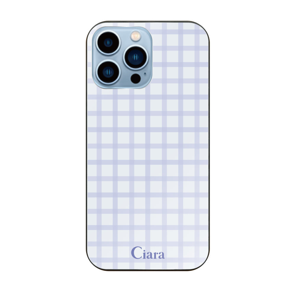 iPhoneケース ガラス 強化ガラスケース ブロックチェック