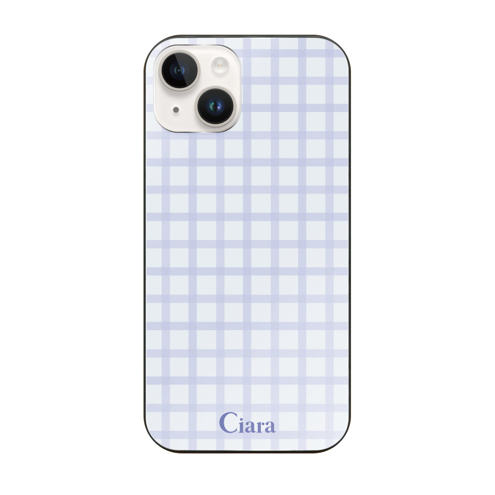 iPhoneケース ガラス 強化ガラスケース ブロックチェック