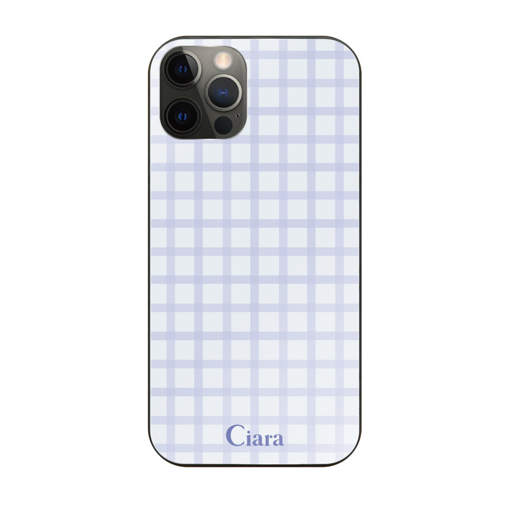 iPhoneケース ガラス 強化ガラスケース ブロックチェック