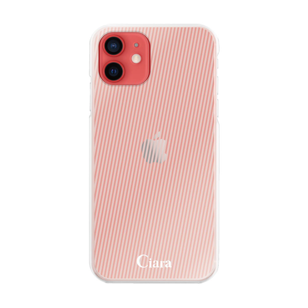 iPhoneケース ハイブリッド クリアケース シアーストライプ