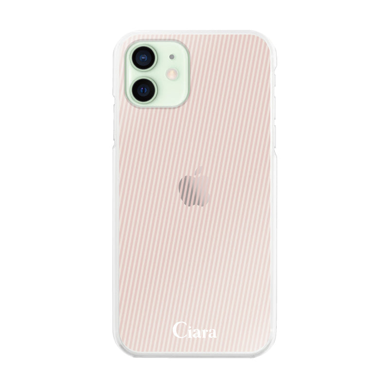 iPhoneケース ハイブリッド クリアケース シアーストライプ