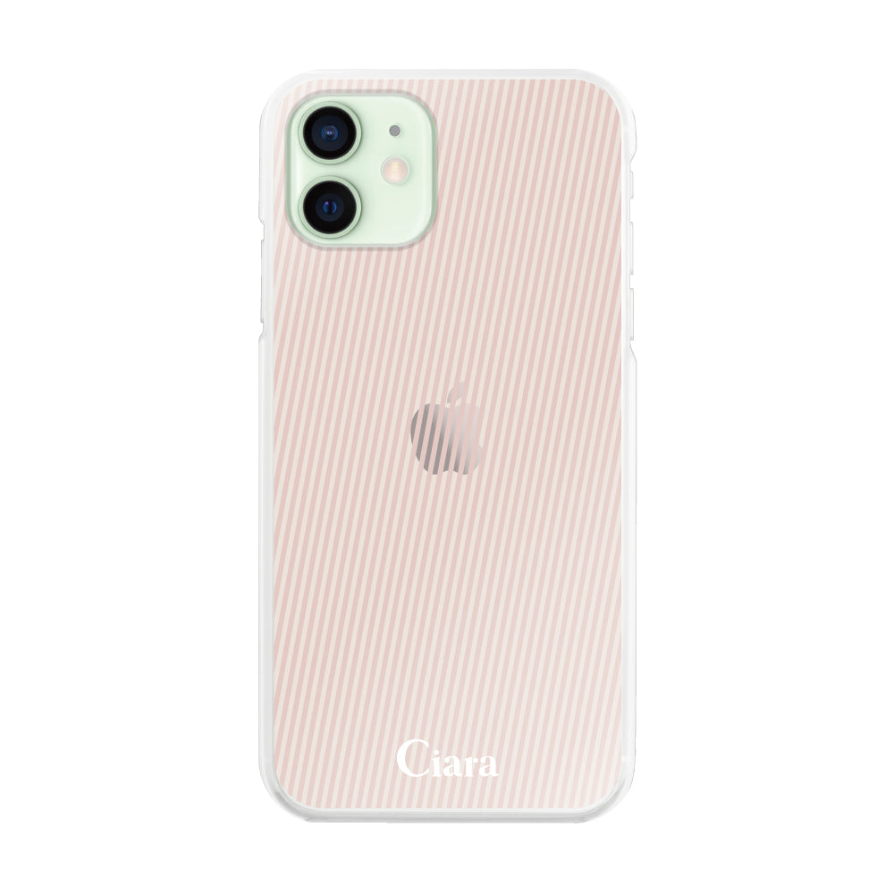 iPhoneケース ハイブリッド クリアケース シアーストライプ