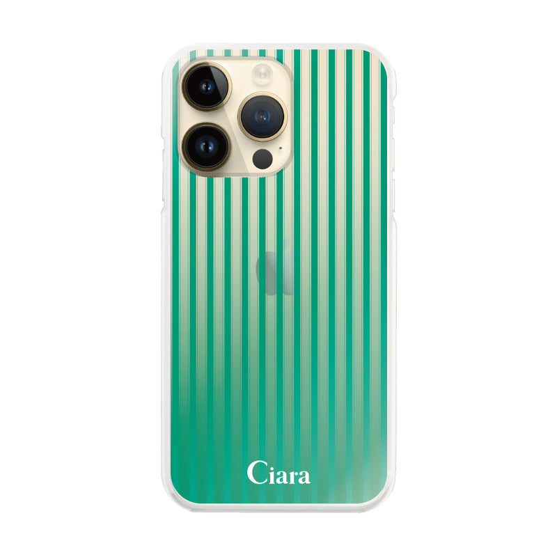 iPhoneケース ハイブリッド クリアケース グラデーションストライプ