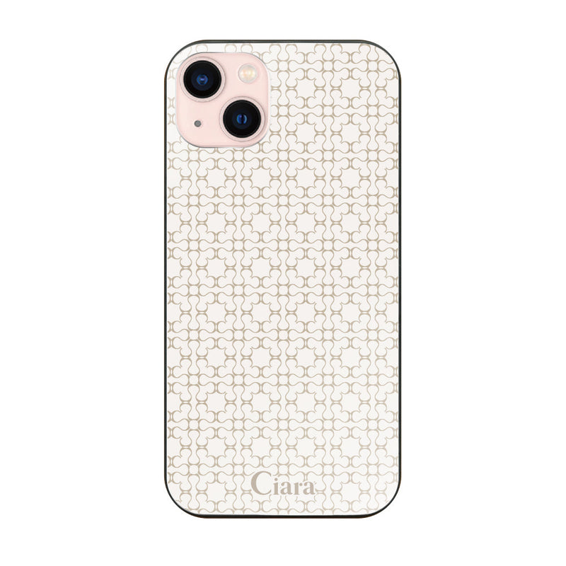 iPhoneケース ガラス 強化ガラスケース シアラマカダムフルパターン