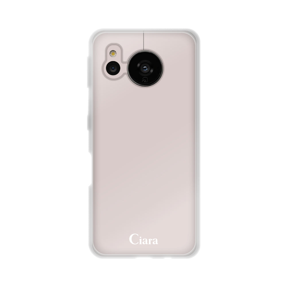 AQUOSSENSE7ケース クリアケース ロゴ ホワイト