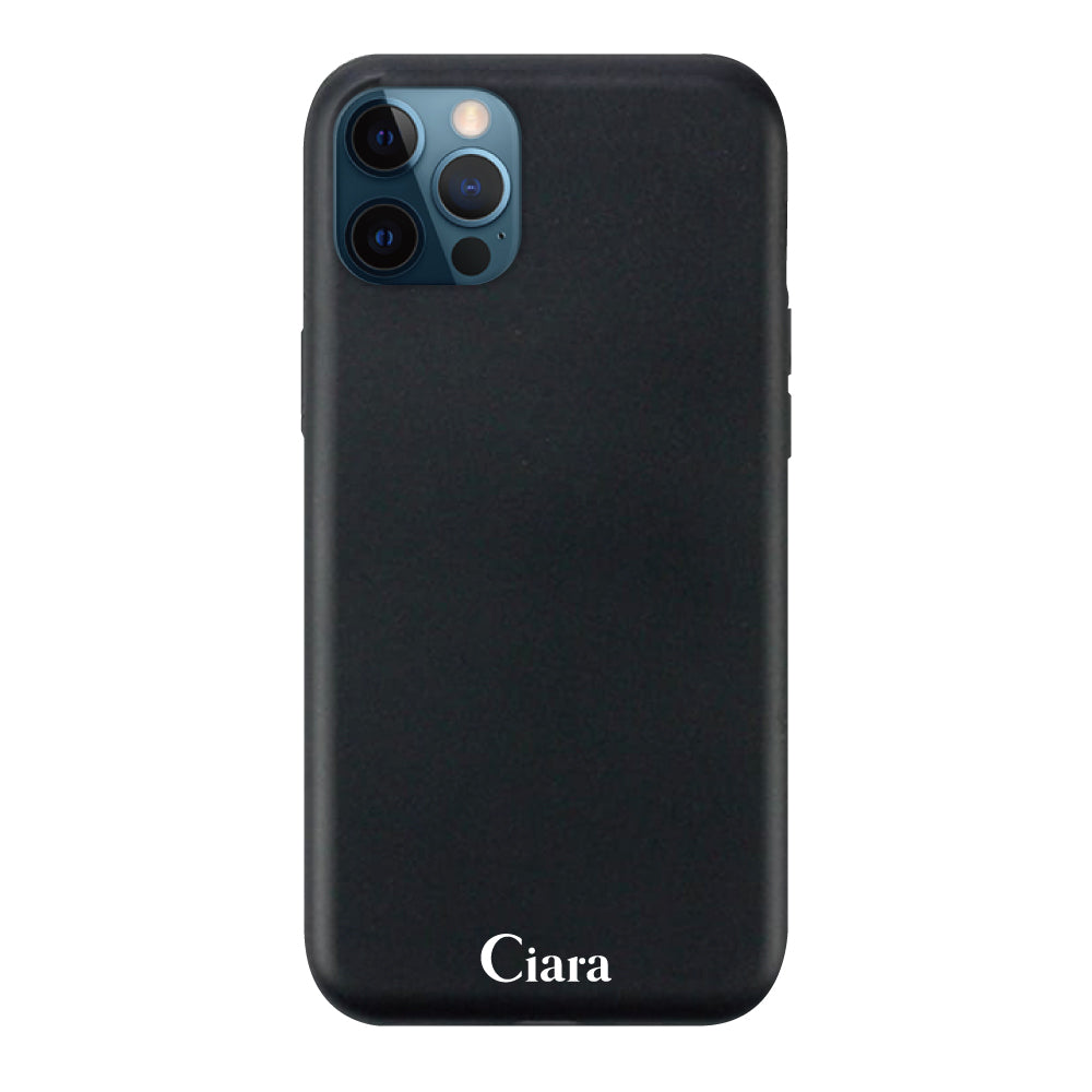 iPhone12ProMaxケース サスティナブルケース ロゴ ブラック