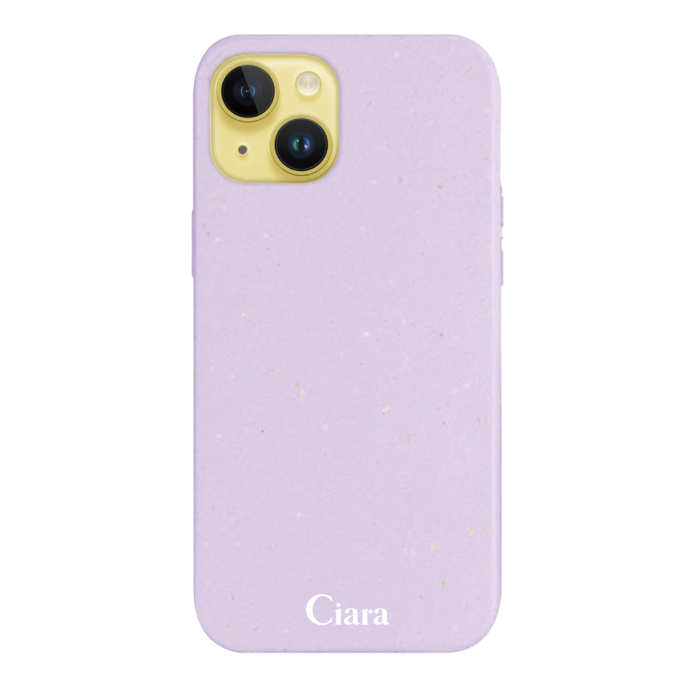 iPhone14Plusケース サスティナブルケース ロゴ パープル