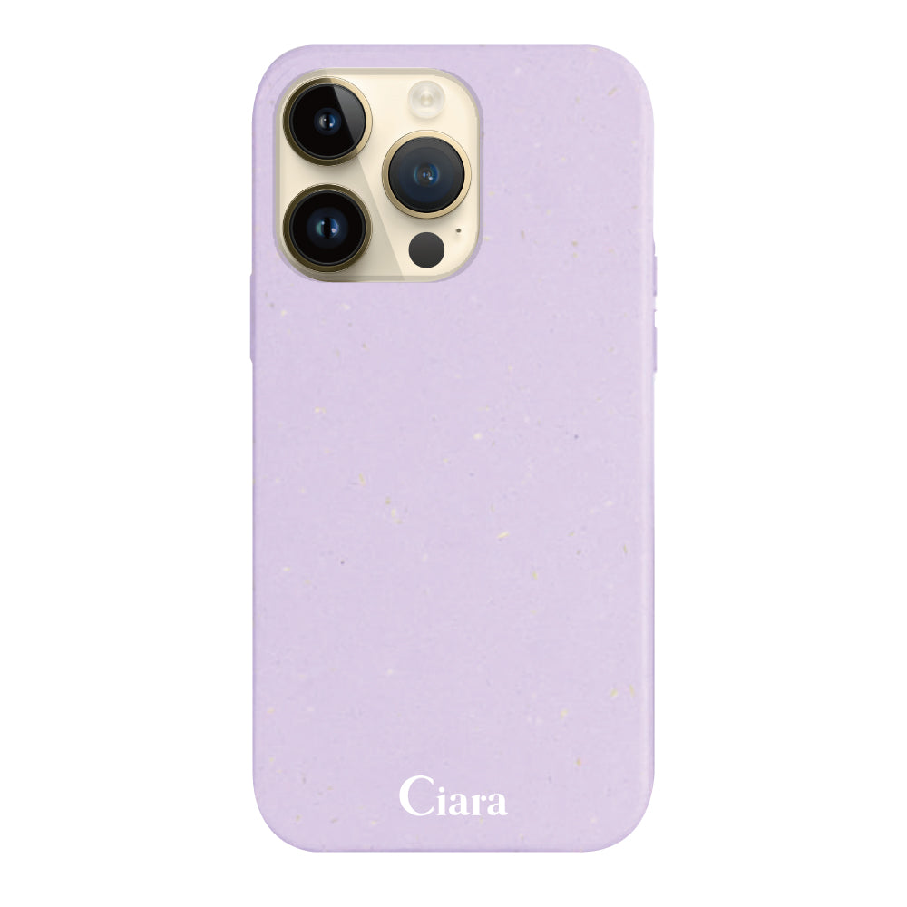 iPhone14Proケース サスティナブルケース ロゴ パープル