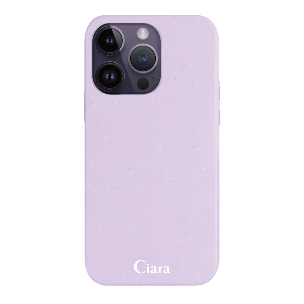 iPhone14ProMaxケース サスティナブルケース ロゴ パープル