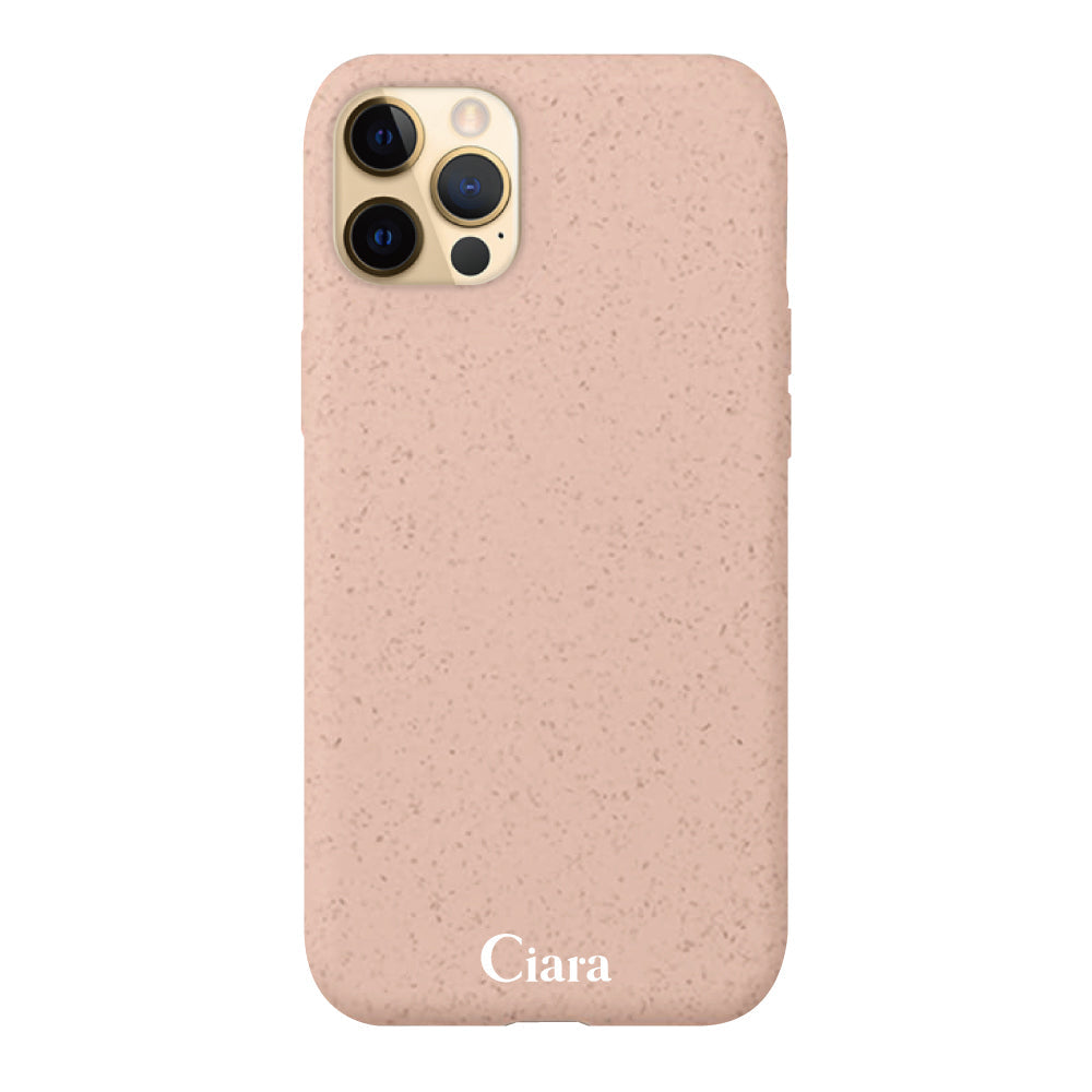 iPhone11ProMaxケース サスティナブルケース ロゴ サンドピンク