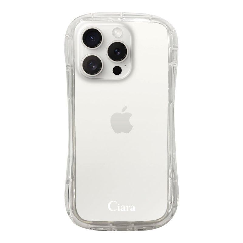 iPhoneケース TPUグリップ クリアケース ロゴ
