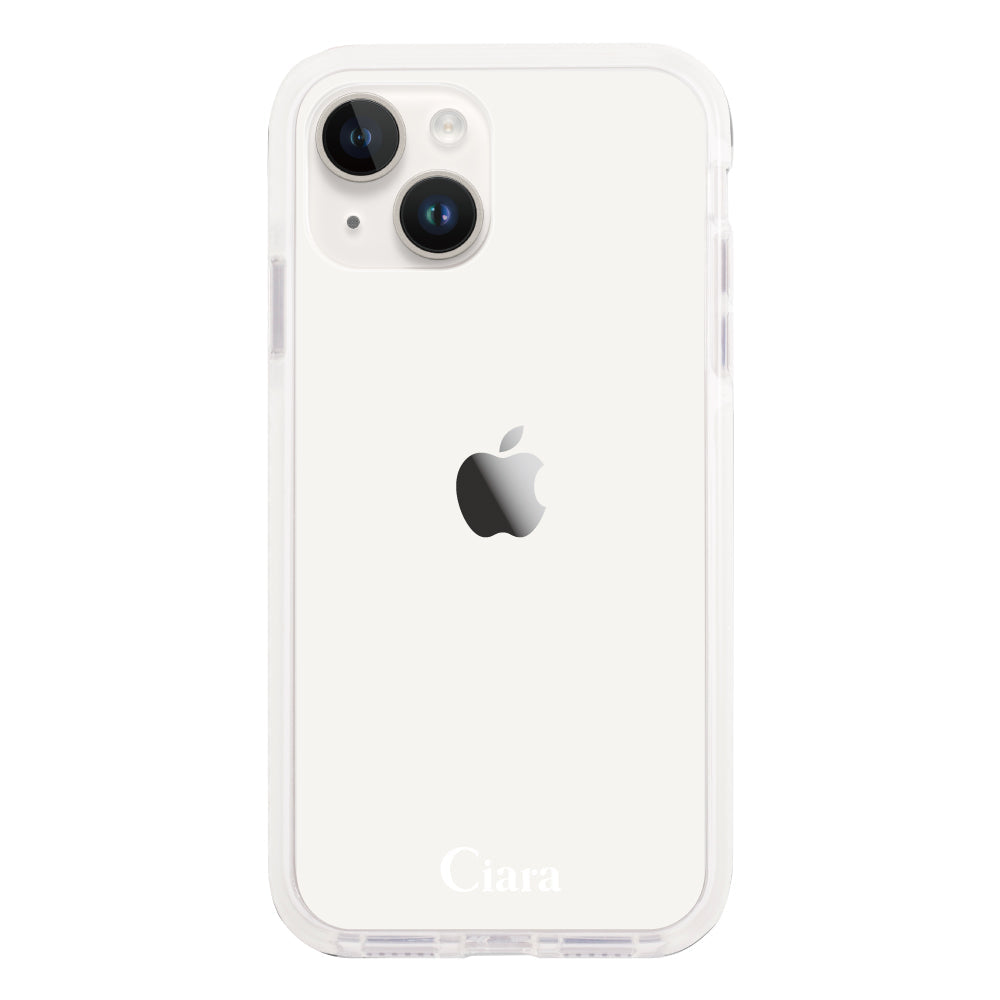 iPhoneケース クッションバンパー 耐衝撃クリアケース ロゴ