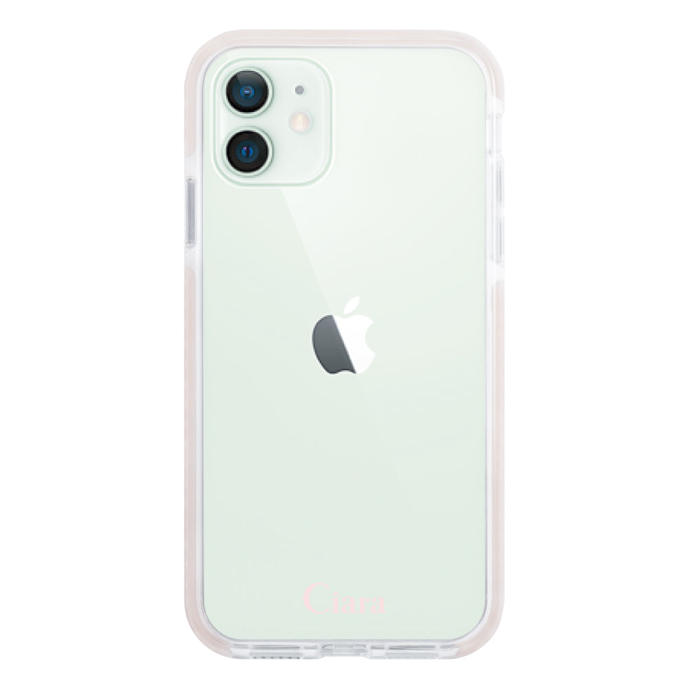 iPhoneケース クッションバンパー 耐衝撃クリアケース ロゴ