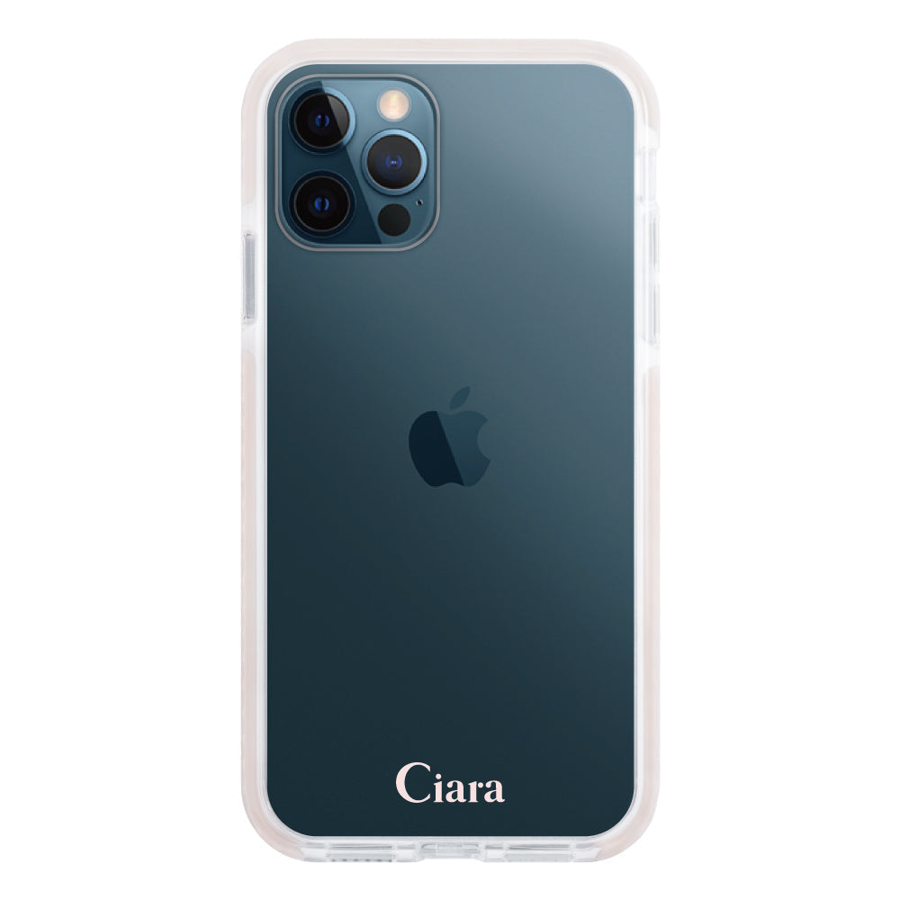 iPhoneケース クッションバンパー 耐衝撃クリアケース ロゴ