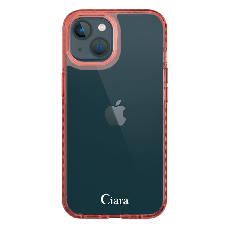 iPhoneケース カラークッションバンパー 耐衝撃クリアケース ロゴ