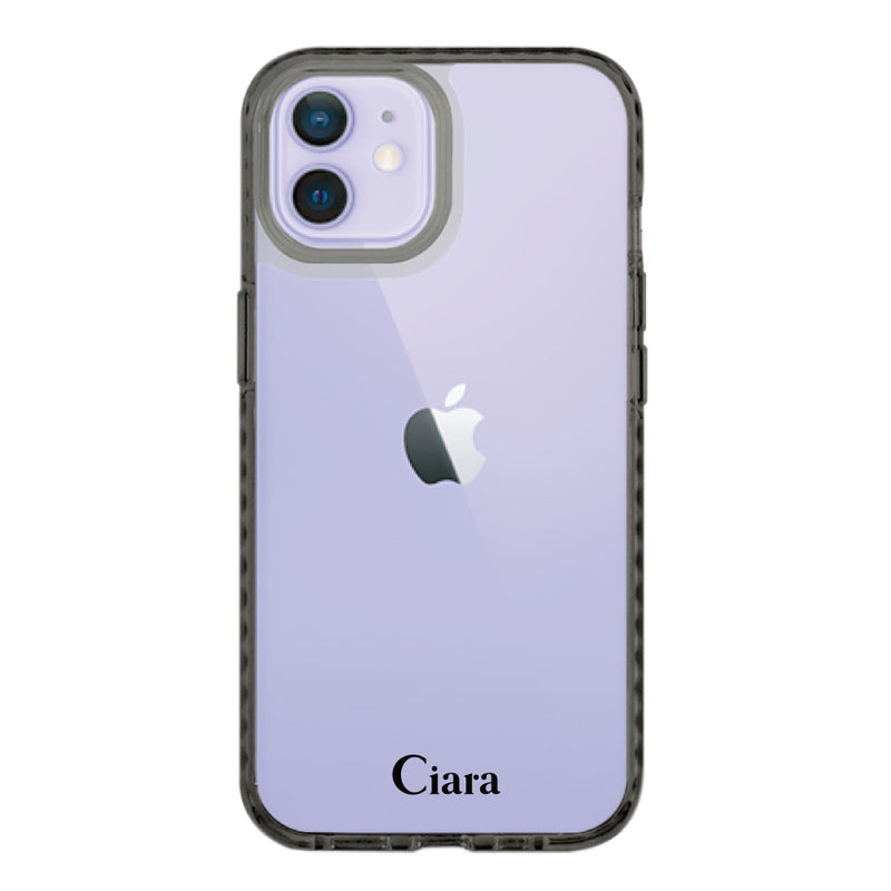 iPhoneケース カラークッションバンパー 耐衝撃クリアケース ロゴ