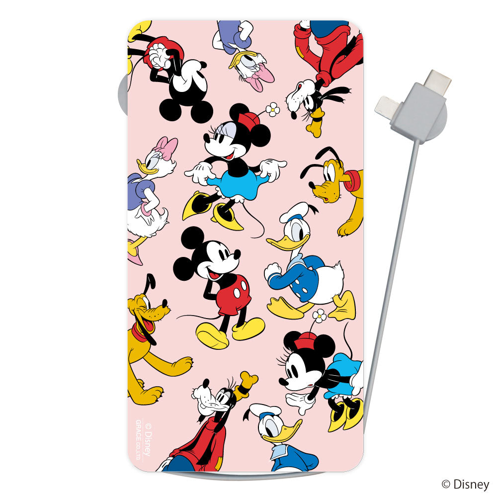 モバイルバッテリー モバイルバッテリー ミッキーフレンズ ピンク