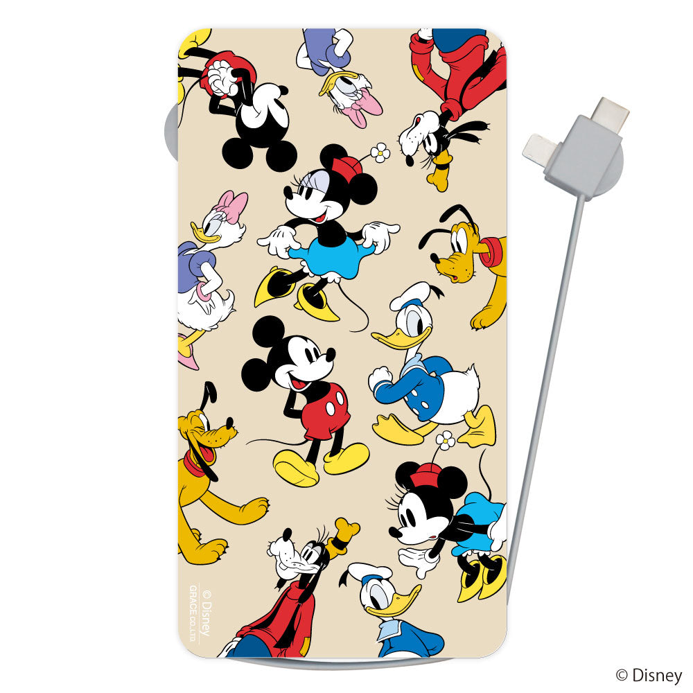 モバイルバッテリー モバイルバッテリー ミッキーフレンズ ベージュ