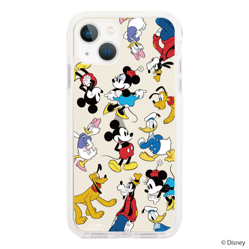 iPhoneケース/MICKEY&FRIENDS(ミッキー&フレンズ) クッションバンパー 耐衝撃クリアケース