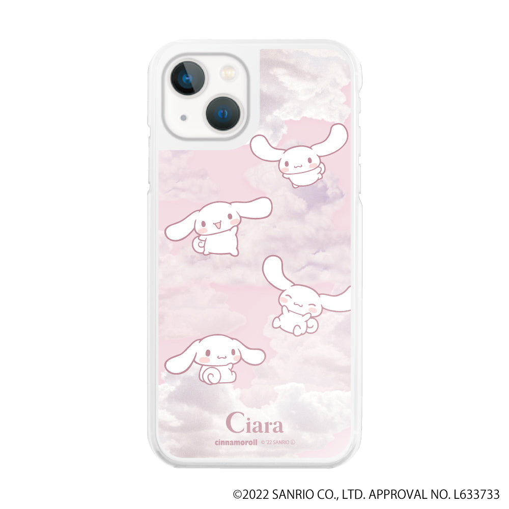 iPhoneケース ハイブリッド クリアケース シナモンクラウドパターン Pink