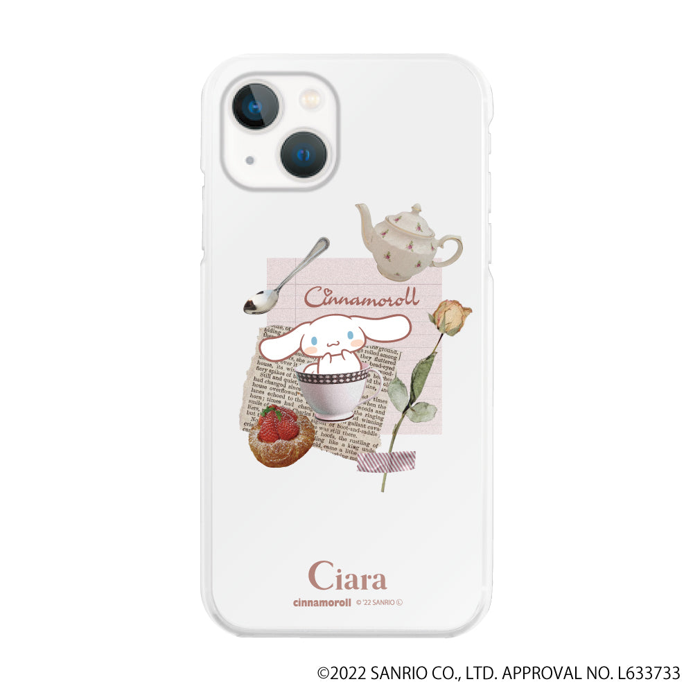 iPhoneケース ハイブリッド クリアケース シナモンカフェ Pink