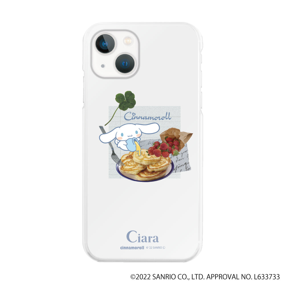 iPhoneケース ハイブリッド クリアケース シナモンカフェ Blue