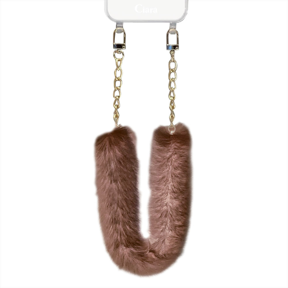 ショート ストラップ ファーストラップ ベージュ