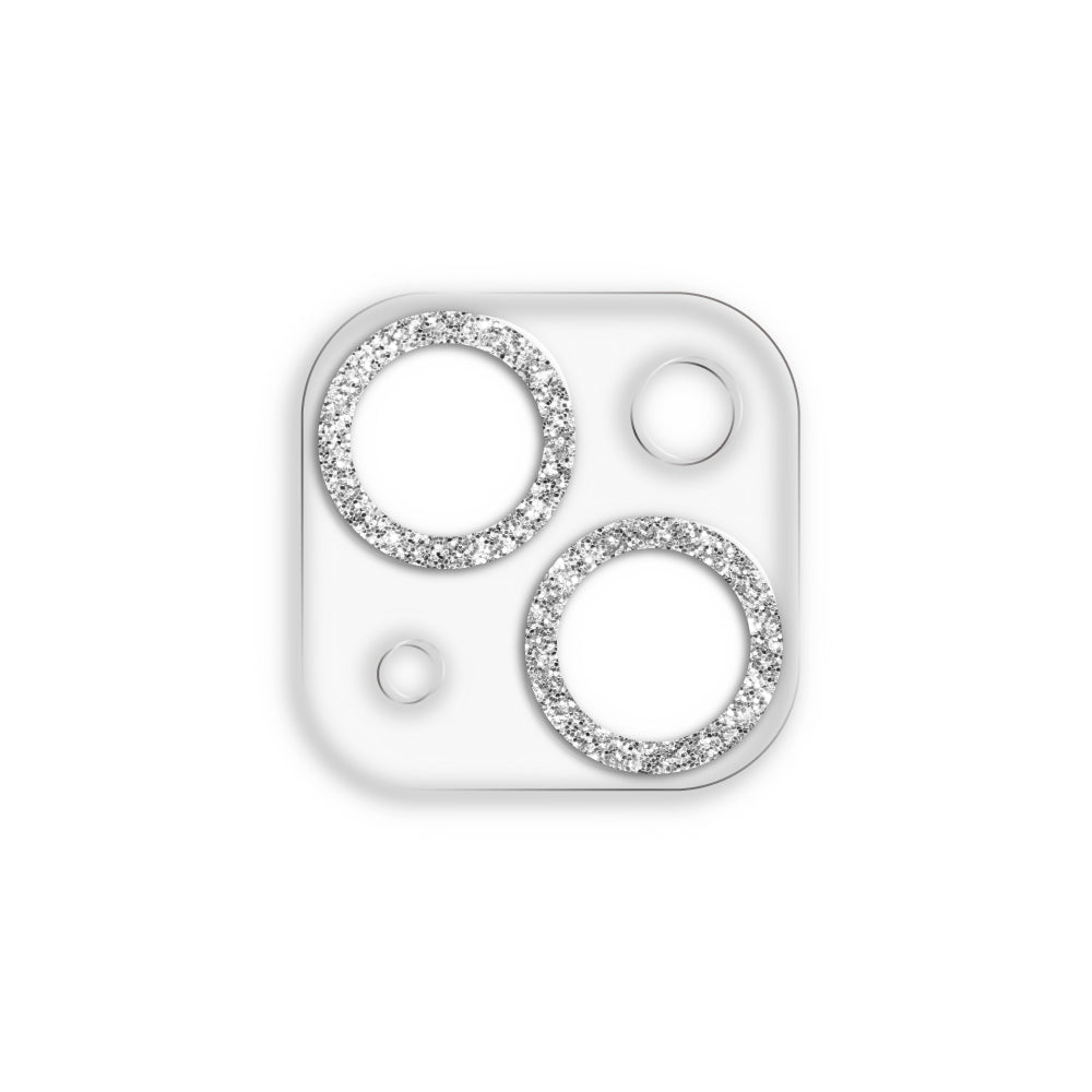 iPhone14/14Plusカメラフィルム/カバー スマホアクセサリー カメラカバー クリアラメカメラレンズフィルム クリアシルバー