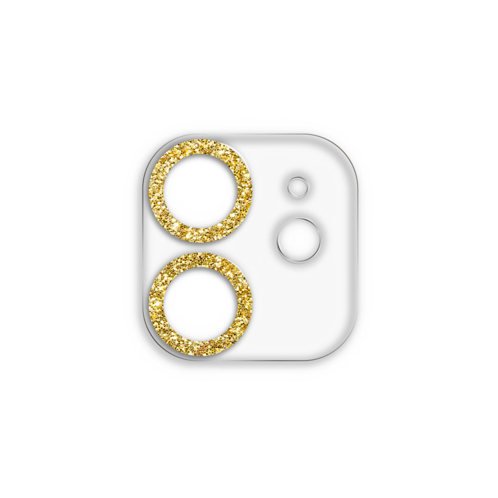iPhone12カメラフィルム/カバー スマホアクセサリー カメラカバー クリアラメカメラレンズフィルム クリアゴールド