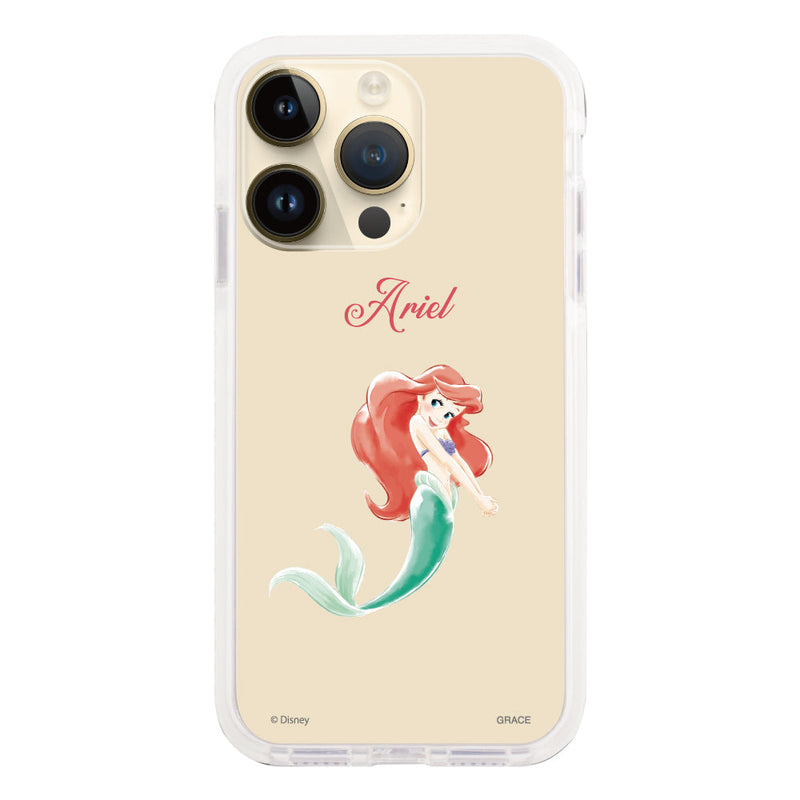 iPhoneケース クッションバンパー 耐衝撃クリアケース <ディズニープリンセス/アリエル>