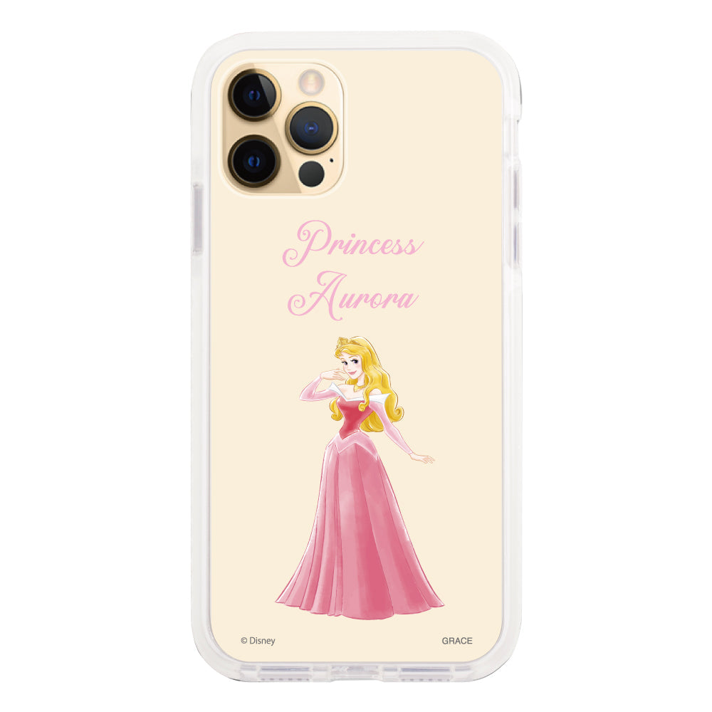 iPhone11Proケース クッションバンパー 耐衝撃クリアケース ディズニー100 プリンセス オーロラ クリア