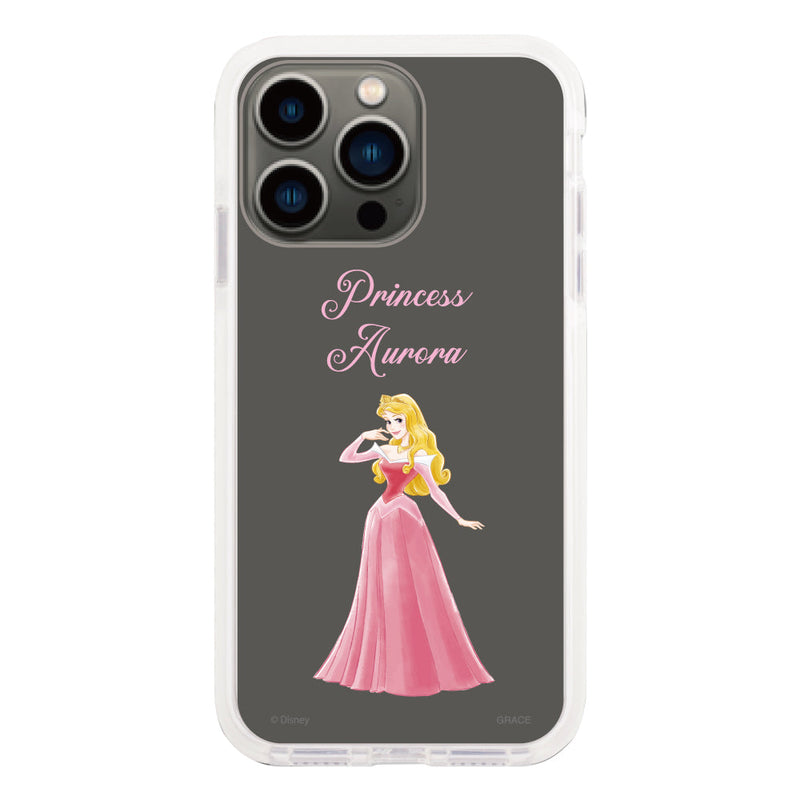 iPhoneケース クッションバンパー 耐衝撃クリアケース <ディズニープリンセス/オーロラ姫>