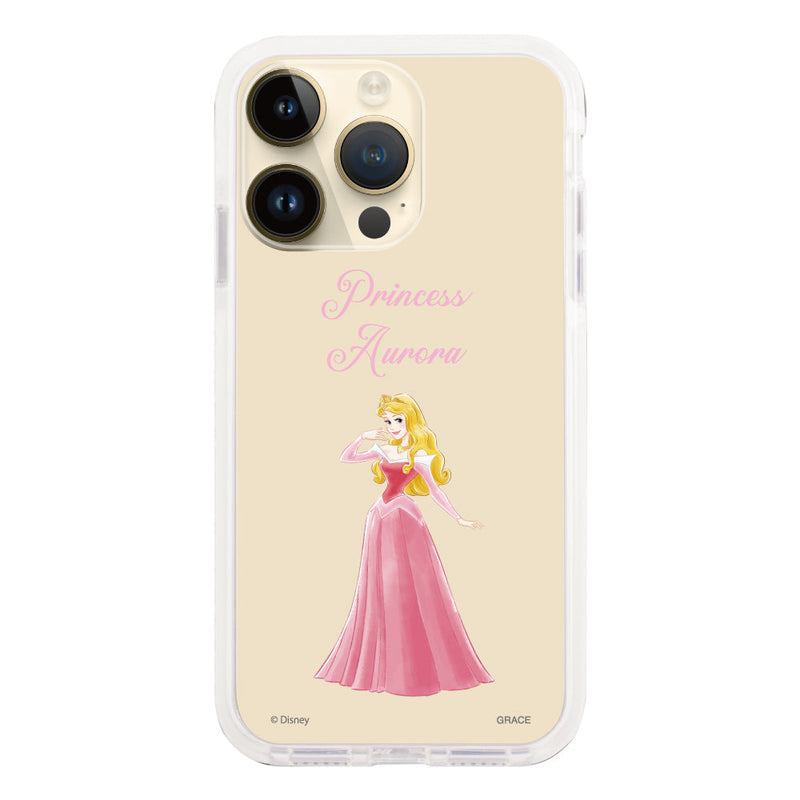 iPhoneケース クッションバンパー 耐衝撃クリアケース <ディズニープリンセス/オーロラ姫>