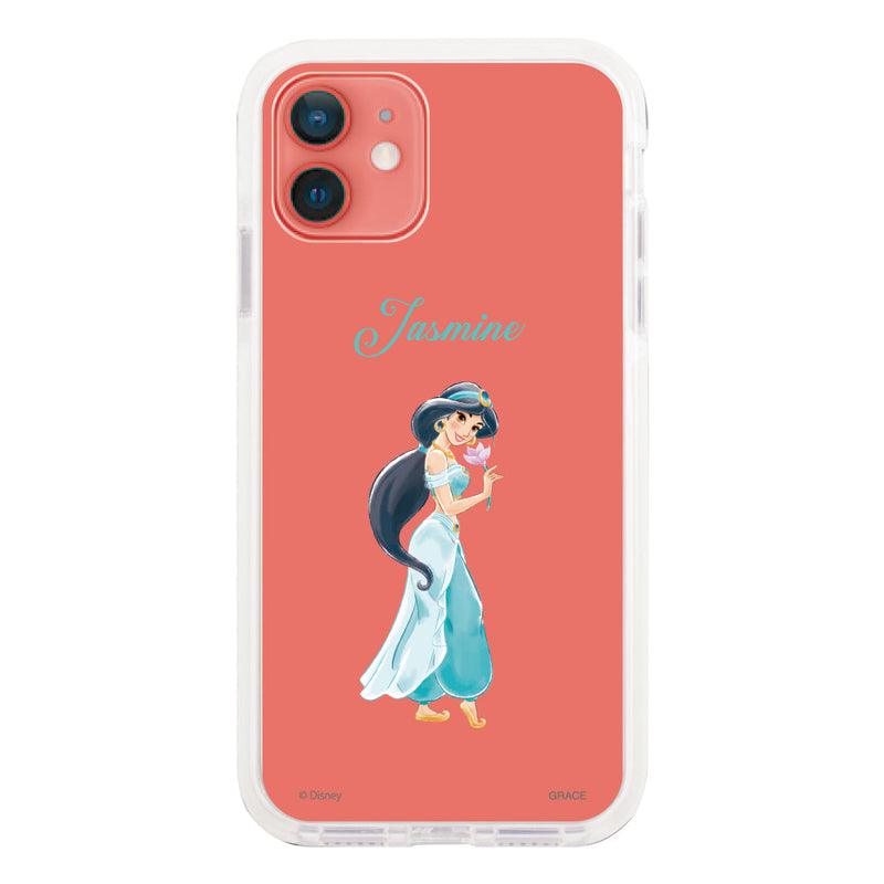 iPhoneケース クッションバンパー 耐衝撃クリアケース <ディズニープリンセス/ジャスミン>
