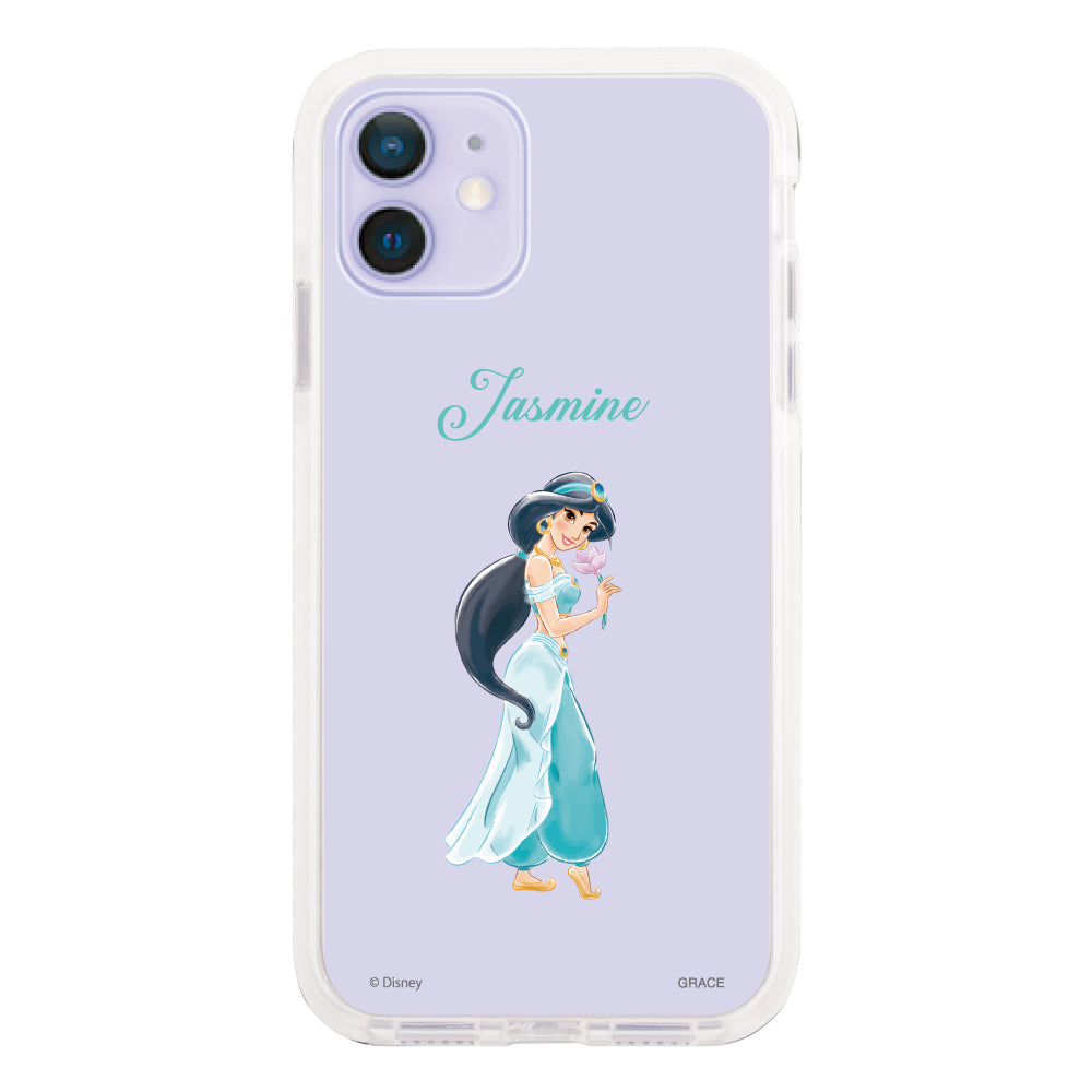 iPhone12/12Proケース クッションバンパー 耐衝撃クリアケース ディズニー100 プリンセス ジャスミン クリア