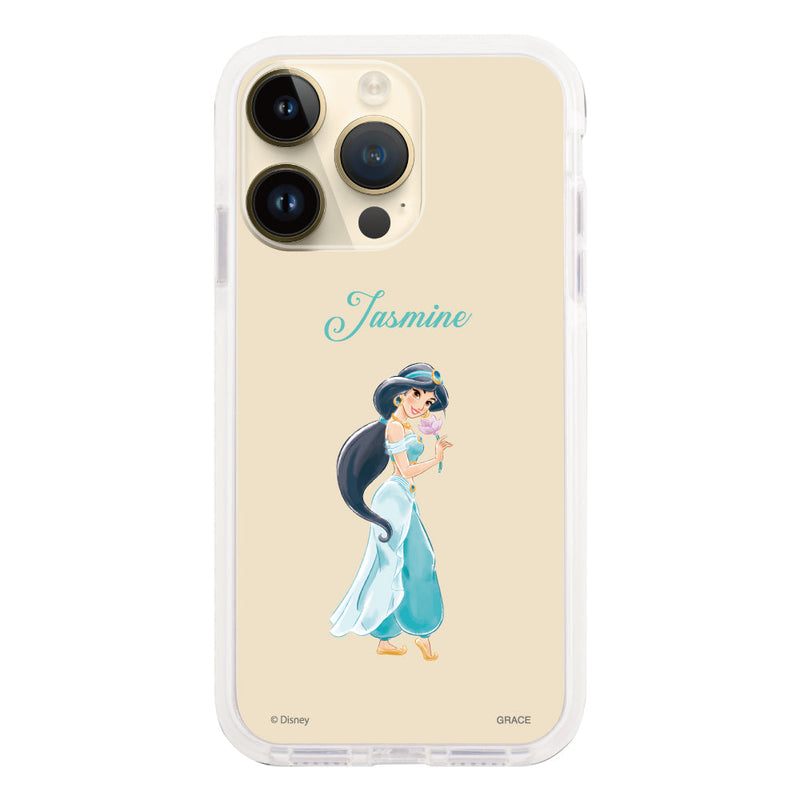 iPhoneケース クッションバンパー 耐衝撃クリアケース <ディズニープリンセス/ジャスミン>