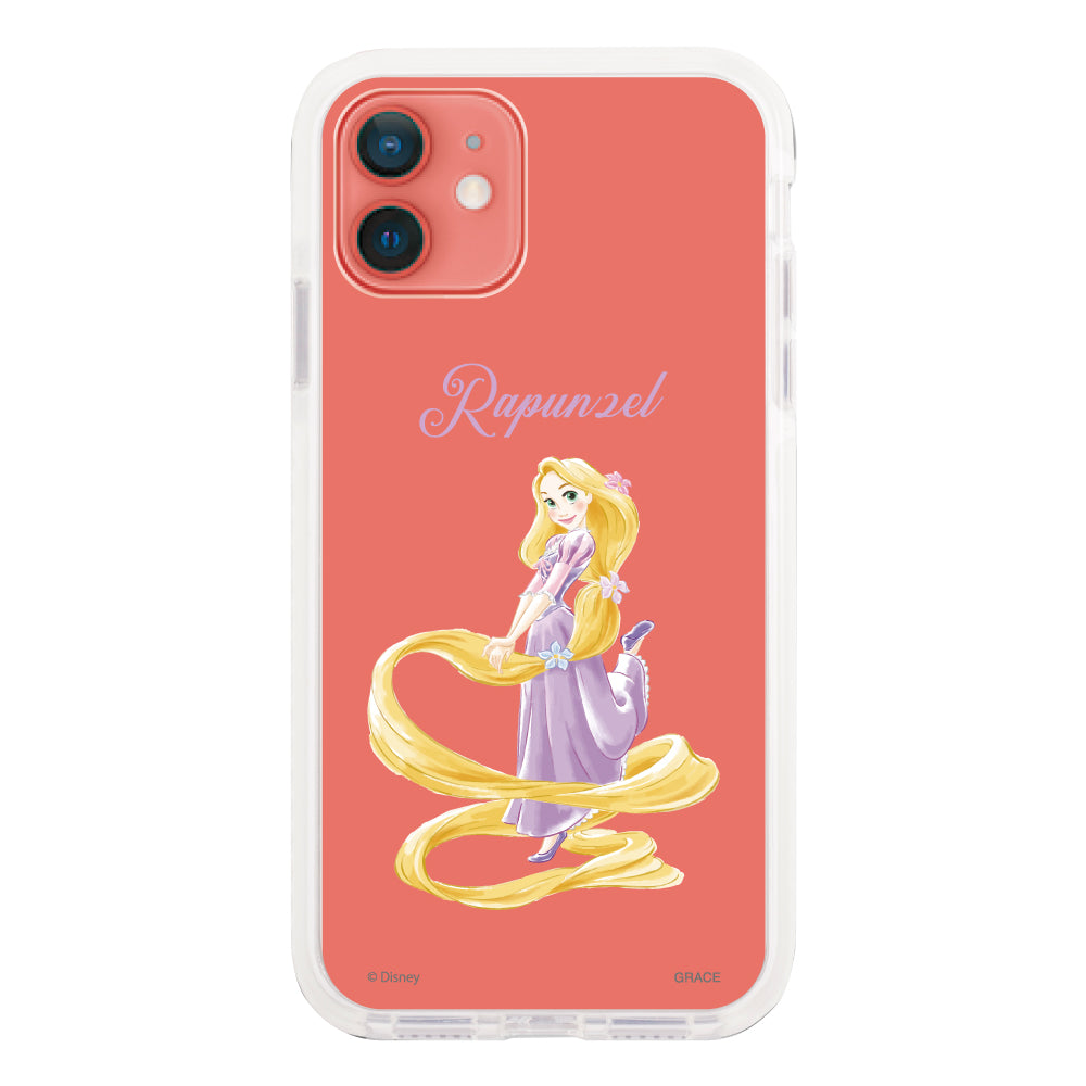 iPhone11ケース クッションバンパー 耐衝撃クリアケース ディズニー100 プリンセス ラプンツェル クリア